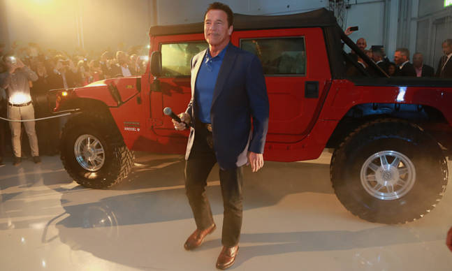 Arnold Schwarzenegger Has an All Electric Hummer H1