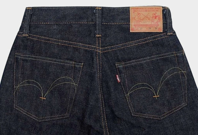 japanese red stitch denim jeans