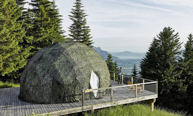 Whitepods are Camping Pods in the Swiss Alps