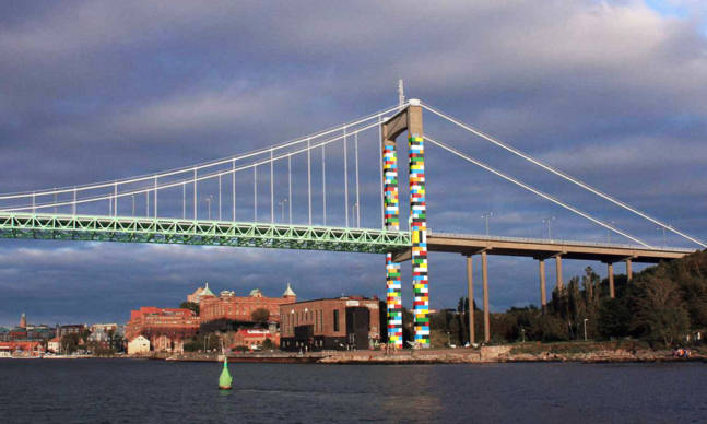A Bridge in Sweden Looks Like It Was Built from LEGO Bricks
