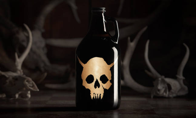 This Skull Growler Is Made With Gold
