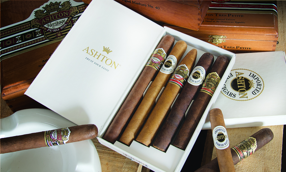 Only Smoke the Finest with the Ashton 5-Cigar Assortment