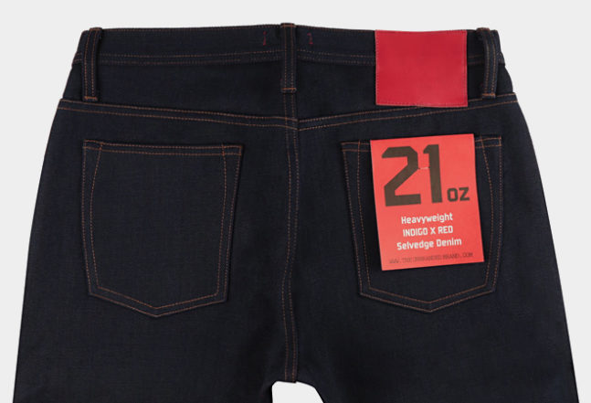 red weft selvedge