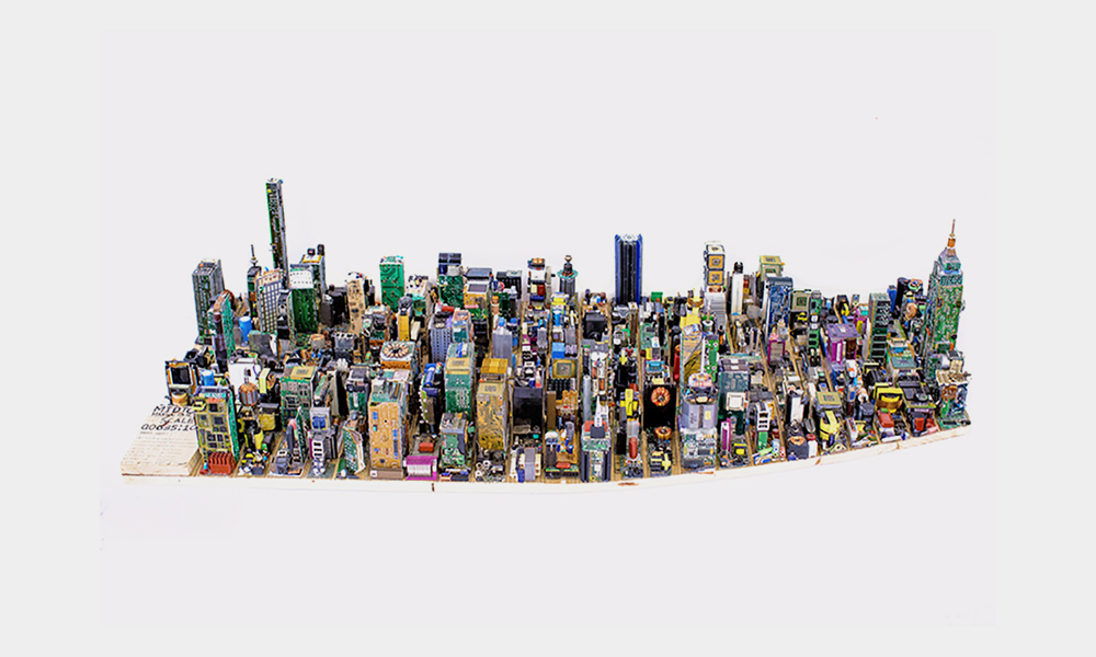 An Artist Made a Model of Midtown Manhattan Out of Computer Parts