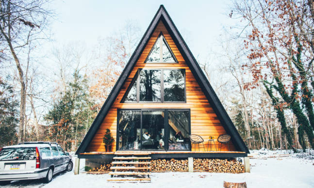 You Can Rent This A-Frame Cabin in the Woods
