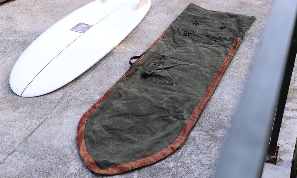 This Surfboard Bag Is Made from Vintage Military Tent Canvas