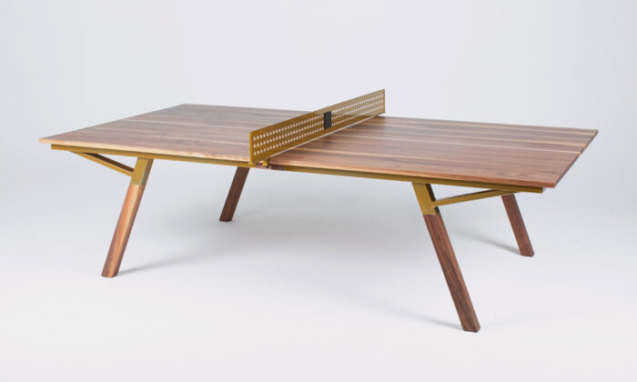 The Woolsey Ping Pong Table Is Made from Hardwood and Brass