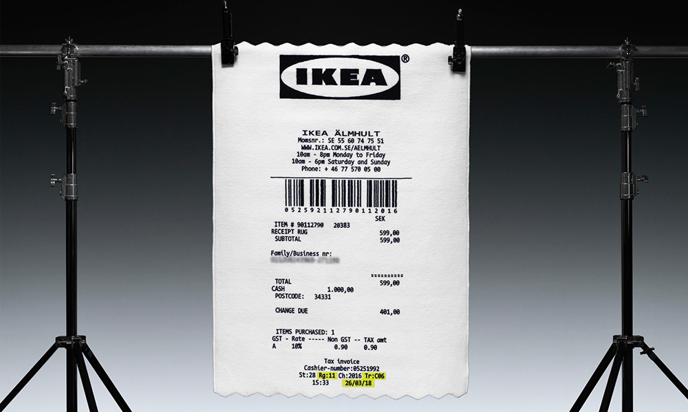 The Virgil Abloh x IKEA Collection Includes a Giant Receipt Rug