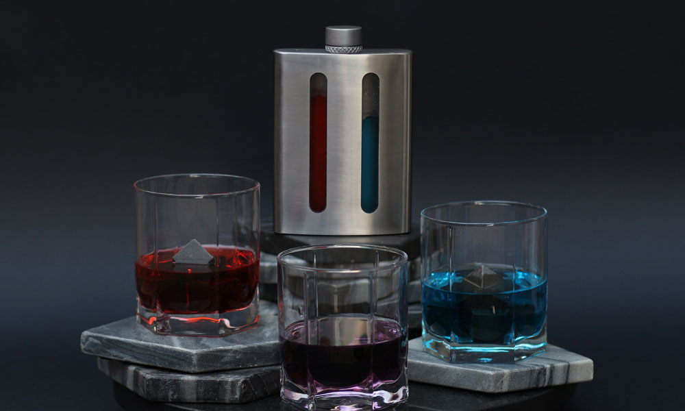The Dividere Flask Allows You to Carry Two Drinks at Once