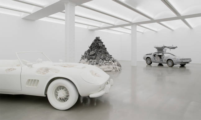 Daniel Arsham’s New Exhibit Contains an Eroded Ferrari and DeLorean