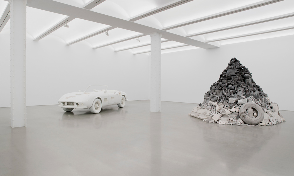 Daniel-Arshams-New-Exhibit-Contains-an-Eroded-Ferrari-and-DeLorean-2