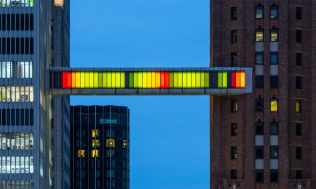 This Light Bridge Installation Looks Straight Out of a Sci-Fi Movie