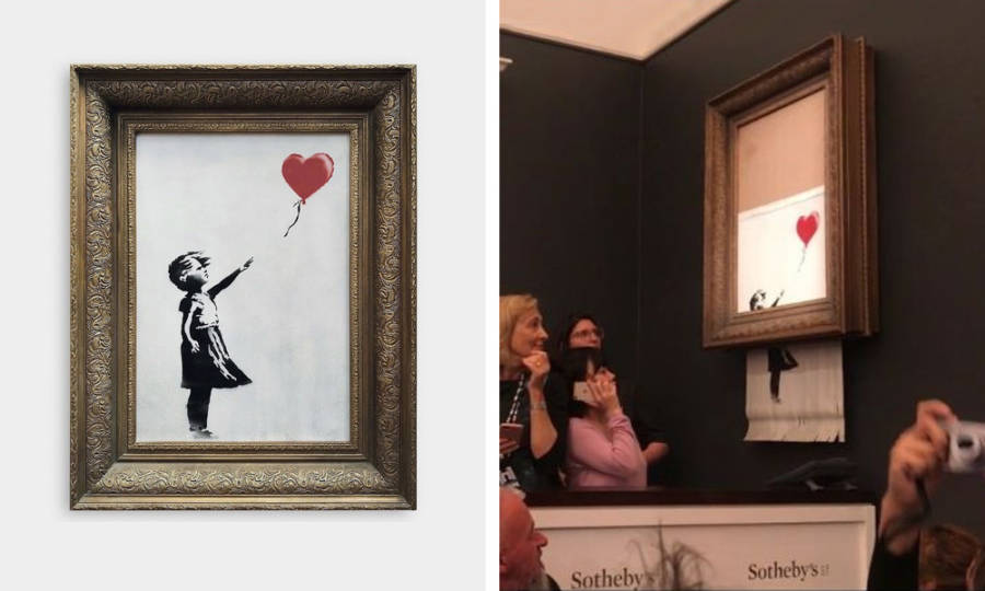 A Banksy Work Self-Destructed After Selling | Cool Material