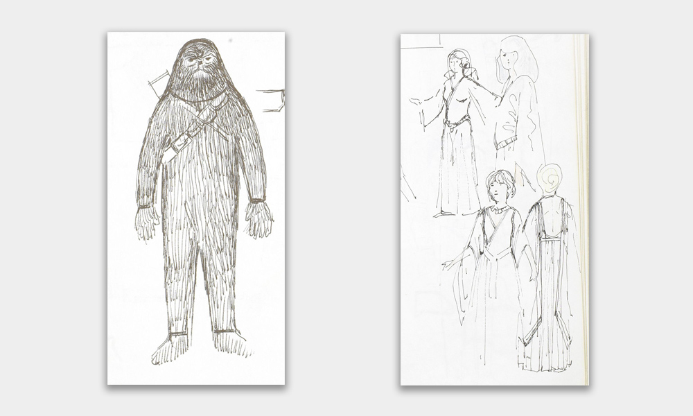 These Original Star Wars Costume Sketches Could Fetch Over $300,000 at Auction
