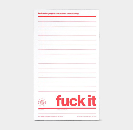 Fuck-It List Notepad (Set of 3)