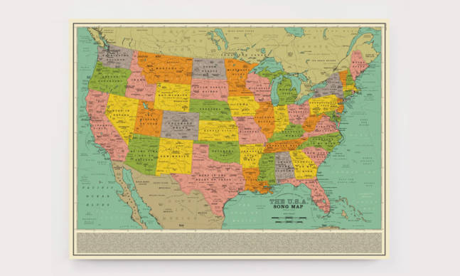 This Map Displays the U.S. of A. in Song Titles