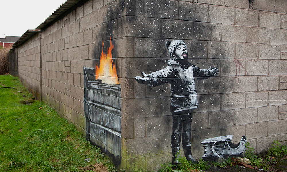 Banksy Is up to His Usual Shenanigans with a New Piece in the UK