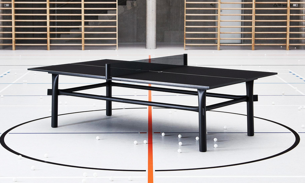 The Marshmallow Ping Pong Table Is Made from Crushed Metal Pipes