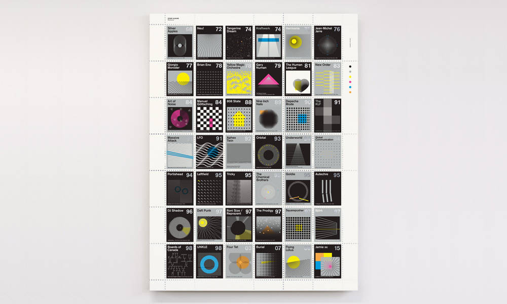 Dorothys-Latest-Poster-Reimagines-Influential-Electronic-Albums-as-Postage-Stamps-1