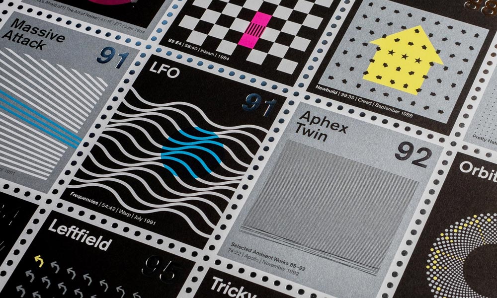 Dorothys-Latest-Poster-Reimagines-Influential-Electronic-Albums-as-Postage-Stamps-4