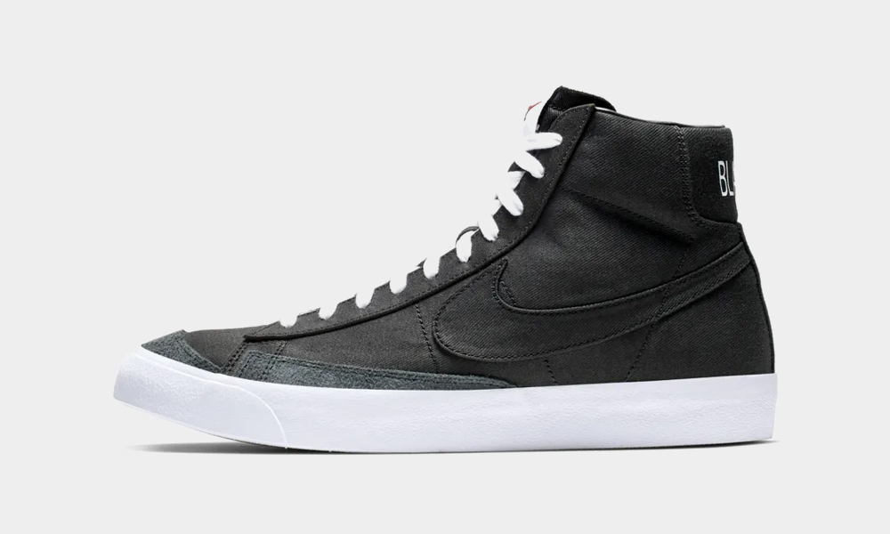 Nike Blazer Mid ’77 Black Canvas Sneakers