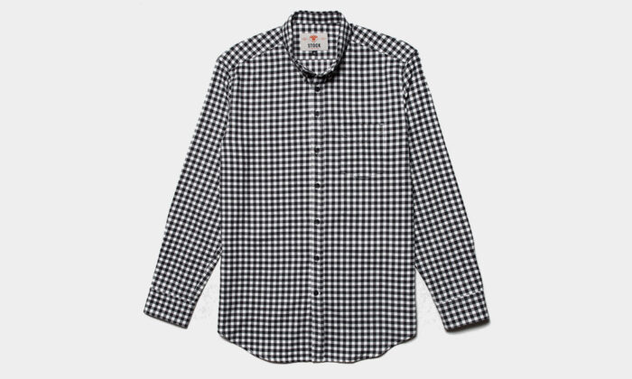 Stock-Mfg-Black-Gingham-Flannel-Shirt