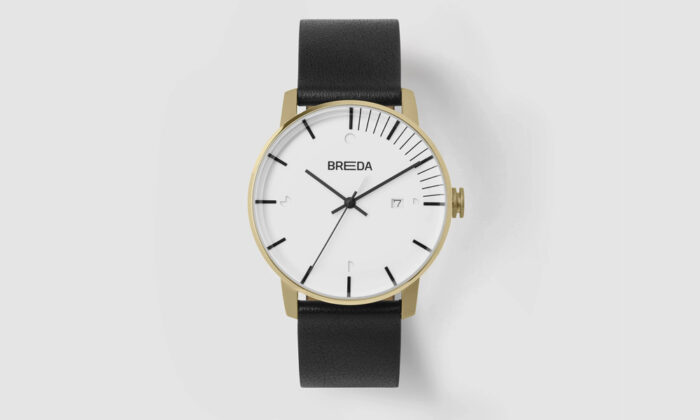 Breda-Phase-Black-Gold-Watch