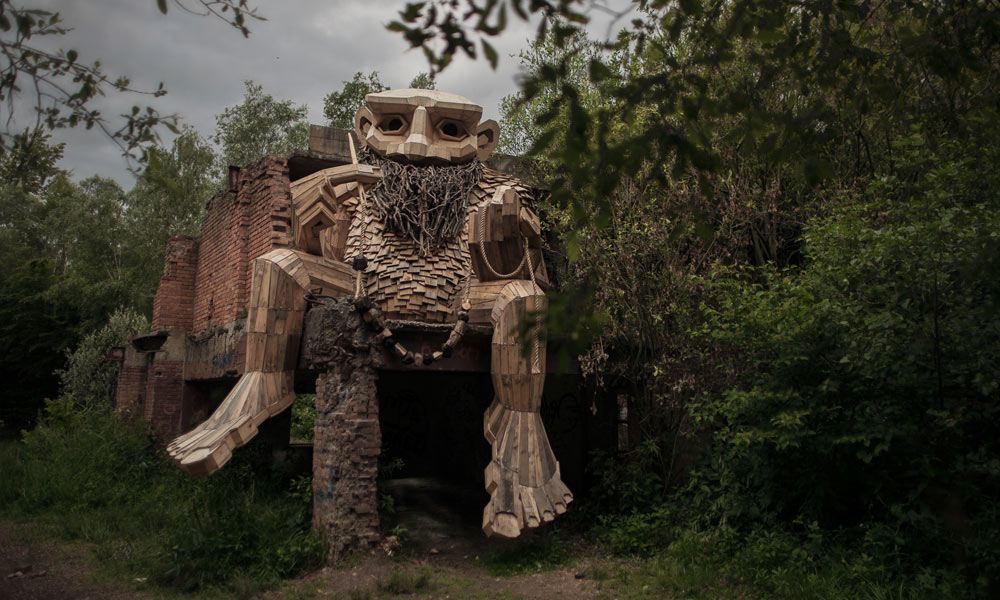 Thomas Dambo Builds Giant Trolls and Hides Them in Forests