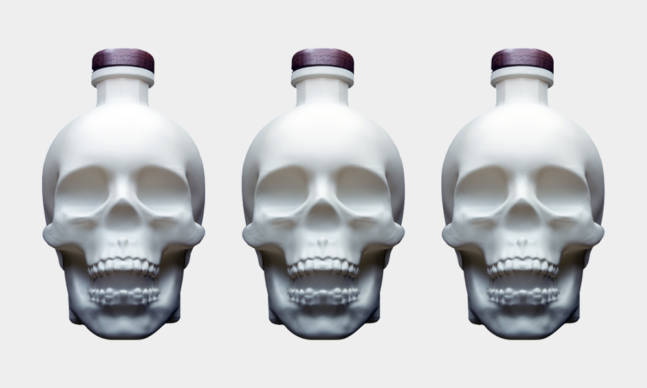 Crystal Head Vodka Bone Skull Bottle