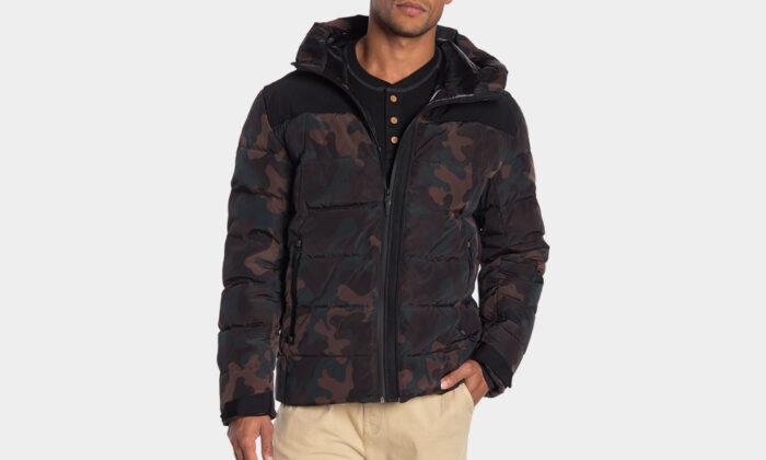 Cole-Haan-Hooded-Quilted-Puffer-Down-Jacket