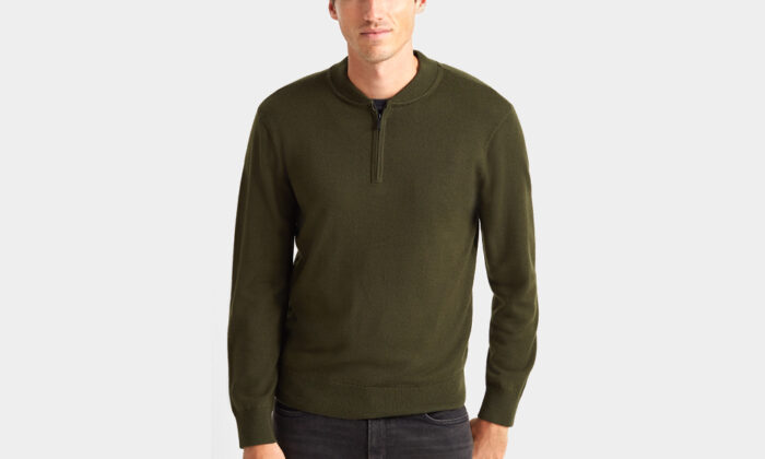 Club-Monaco-Merino-Quarter-Zip-Sweater