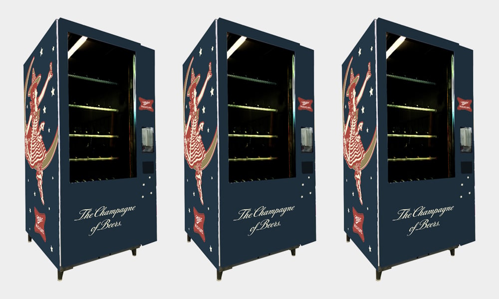 Miller High Life Champagne Bottle Vending Machine