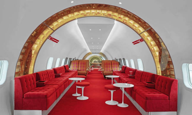 This Cocktail Lounge Is Built Inside an Airplane Cabin