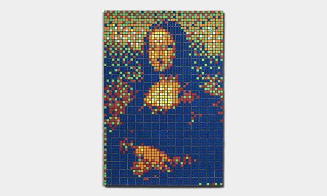 Invader Rubik’s Cube Mona Lisa