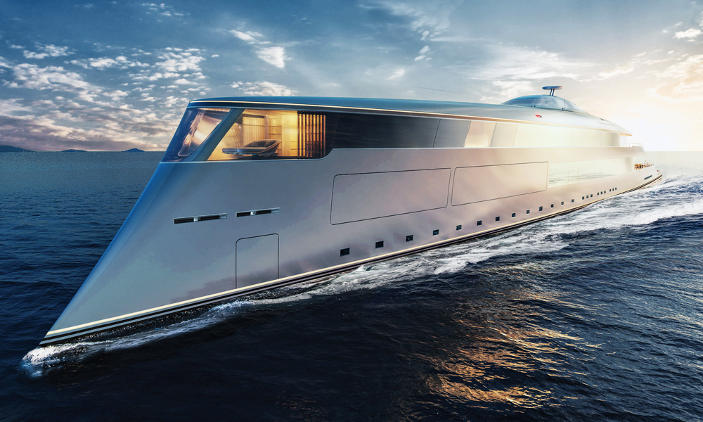 Sinot Hydrogen-Powered Aqua Superyacht Concept