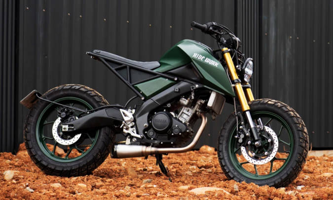 Hide Work Custom Yamaha MT15 Tracker | Cool Material