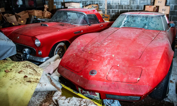 Secret-Antique-Car-Collection-Auction-Of-A-Lifetime-1954-Corvette-1965-Mustang-1932-Ford