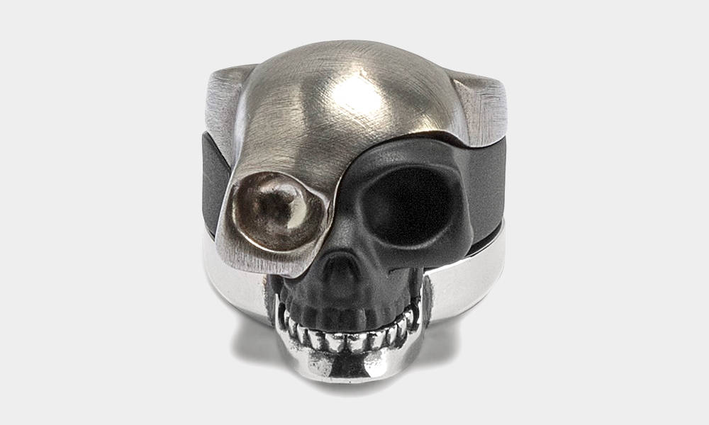 Alexander McQueen Divided Skull Ring