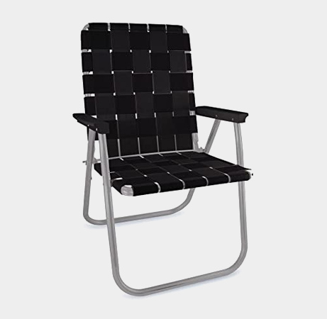 Classic Black USA Lawn Chair