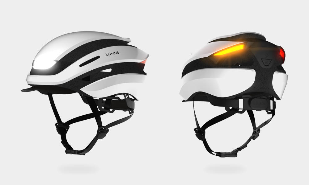 White M/L with Remote Lumos Ultra MIPS Helmet 