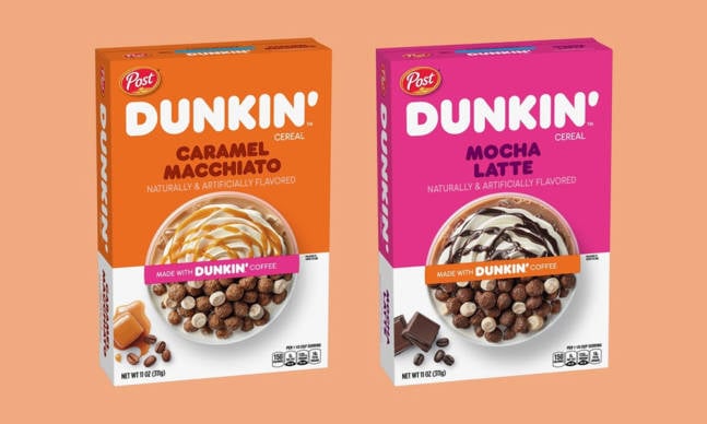 Dunkin’ Donut Caffeinated Coffee Cereal