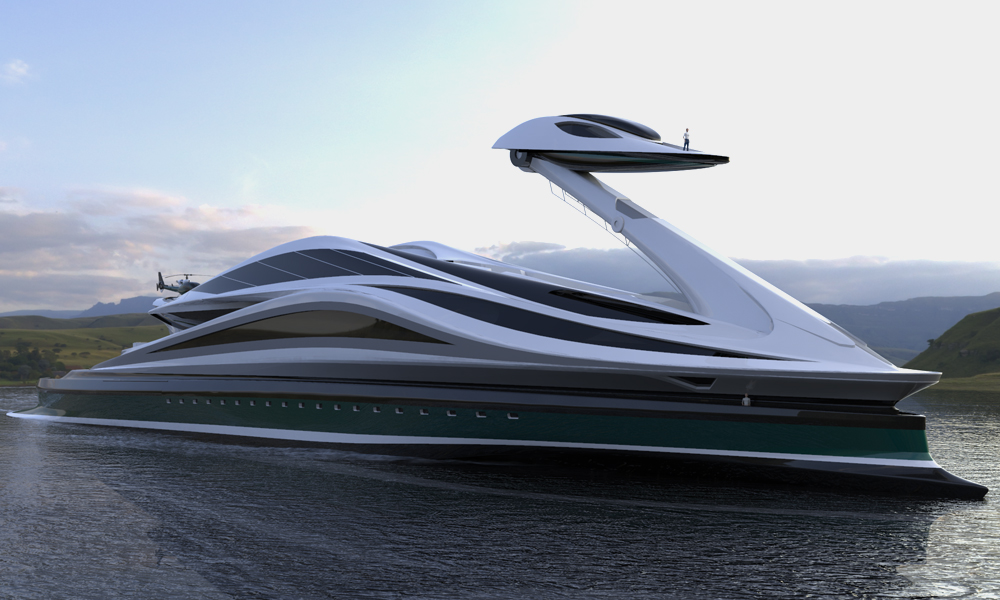 This Concept Yacht Is Shaped Like a Swan