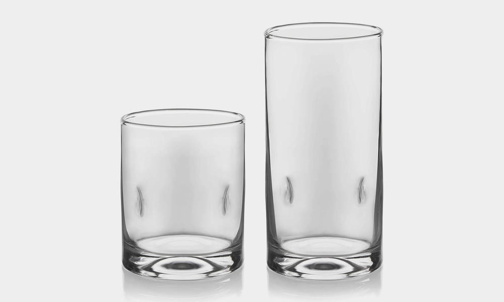 Details about   16-Piece Tumbler and Rocks Glass Set Tall Iconic Shape Elegant Modern Lines 