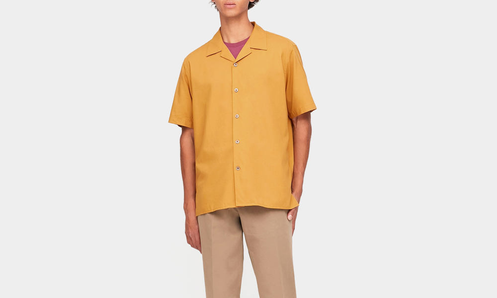 Uniqlo Open Collar Short Sleeve Shirt