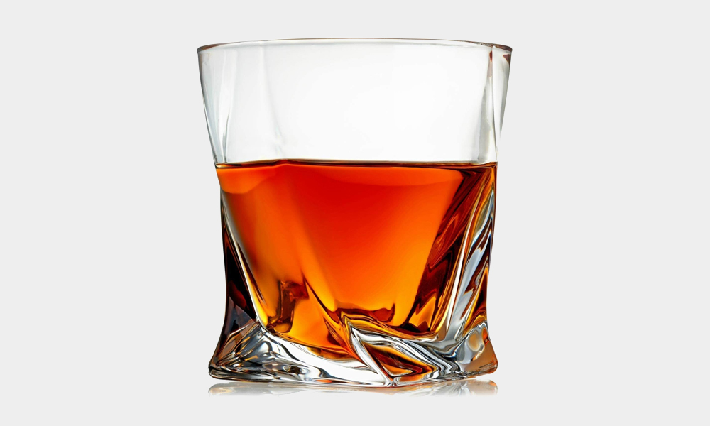 At Home: Upgrade Your Drink Service with This 4 Pack of Venero Crystal Whiskey Glasses
