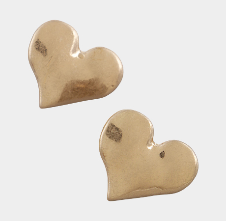 A Lovely Universe Brass Heart Earrings