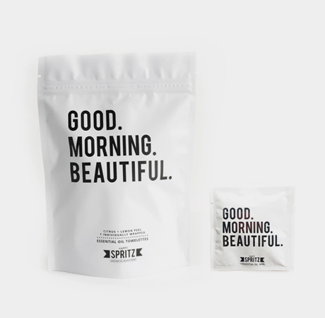 Happy Spritz Good Morning Beautiful - Essential Oil Towelettes 