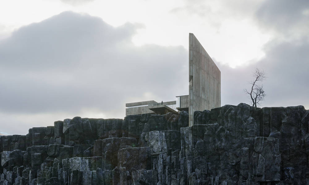 Mahmoud-Sherifs-The-Director-Is-a-Brutalist-Housing-Concept-Perched-on-the-Edge-of-a-Cliff-2