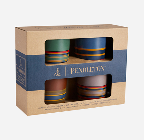 Pendleton Camp Stripe Mugs Set of 4