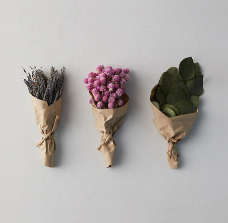 Preserved Floral Bunches Set of 3 